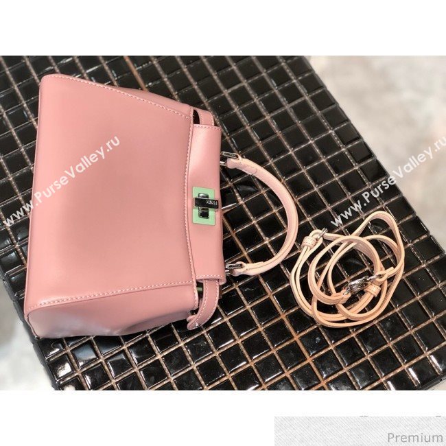 Fendi Lambskin Peekaboo Mini Top Handle Bag Pink/Green 2019 (QLP-9030626)