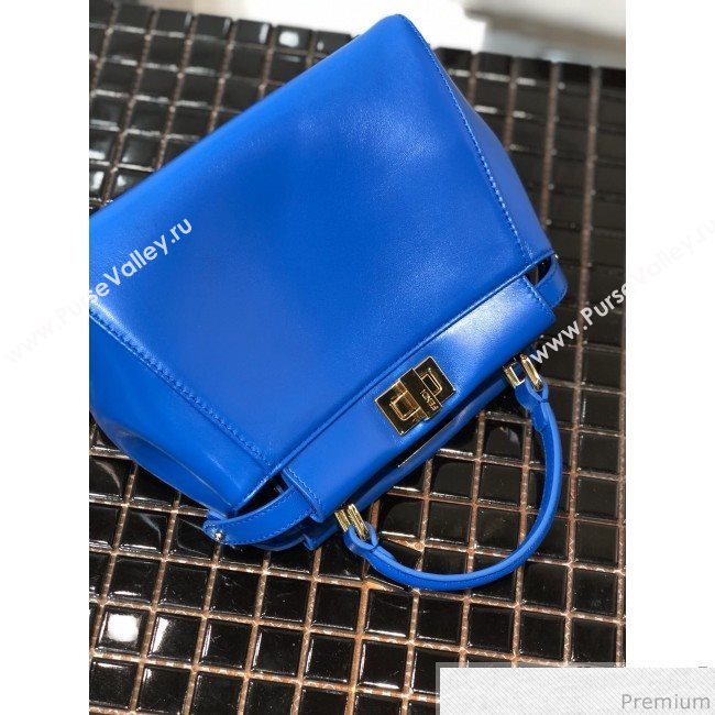 Fendi Lambskin Peekaboo Mini Top Handle Bag Royal Blue 2019 (QLP-9030627)