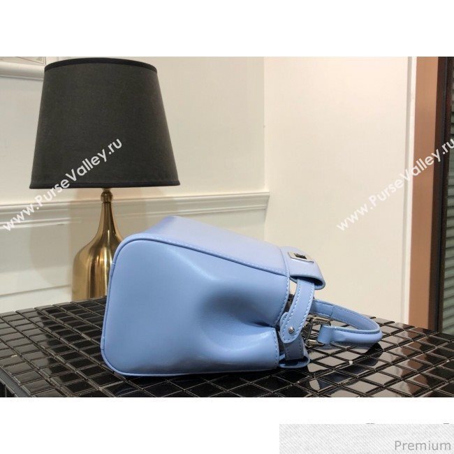 Fendi Lambskin Peekaboo Mini Top Handle Bag Light Blue/Silver 2019 (QLP-9030628)