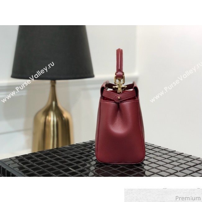 Fendi Lambskin Peekaboo Mini Top Handle Bag Red/Gold 2019 (QLP-9030631)