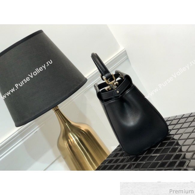 Fendi Lambskin Peekaboo Mini Top Handle Bag Black/Gold 2019 (QLP-9030632)