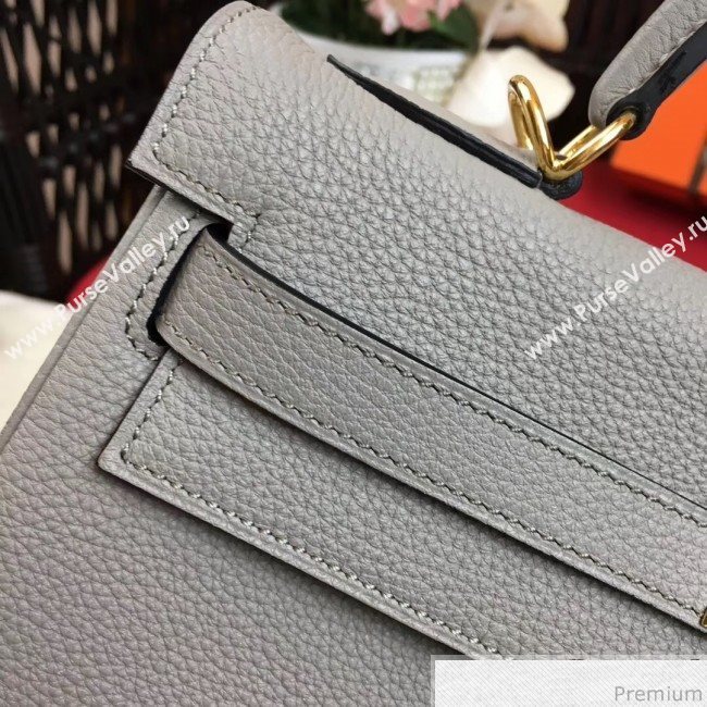 Hermes Kelly 32cm in Original Togo Leather Bag Grey Glacier (AMIN-9032751)