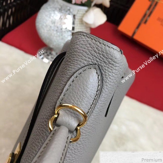 Hermes Kelly 32cm in Original Togo Leather Bag Grey Glacier (AMIN-9032751)