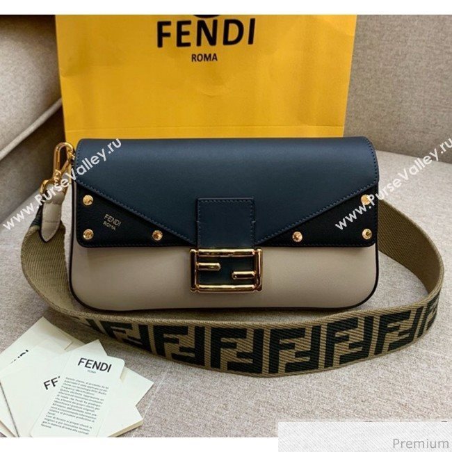 Fendi Baguette Studs Flap Shoulder Bag Light Beige 2019 (HS-9030634)