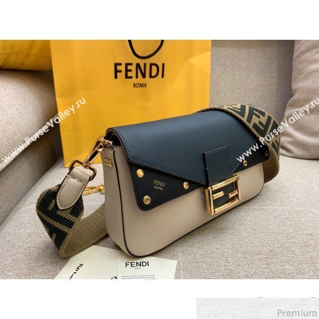 Fendi Baguette Studs Flap Shoulder Bag Light Beige 2019 (HS-9030634)