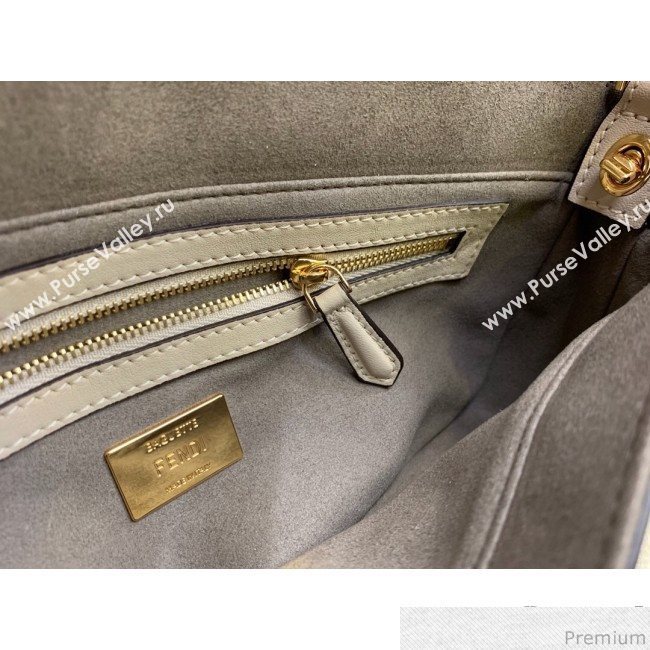 Fendi Baguette Studs Flap Shoulder Bag Light Beige 2019 (HS-9030634)