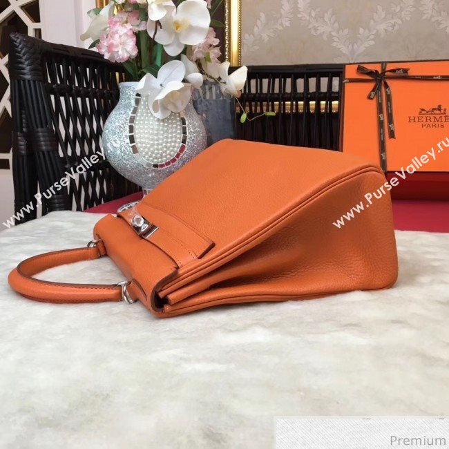 Hermes Kelly 32cm in Original Togo Leather Bag Orange (AMIN-9032753)