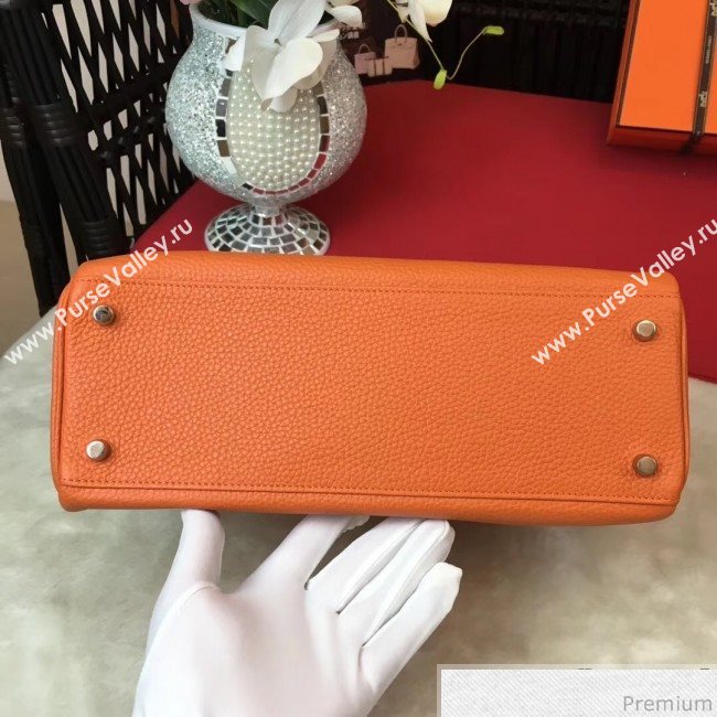 Hermes Kelly 32cm in Original Togo Leather Bag Orange (AMIN-9032753)