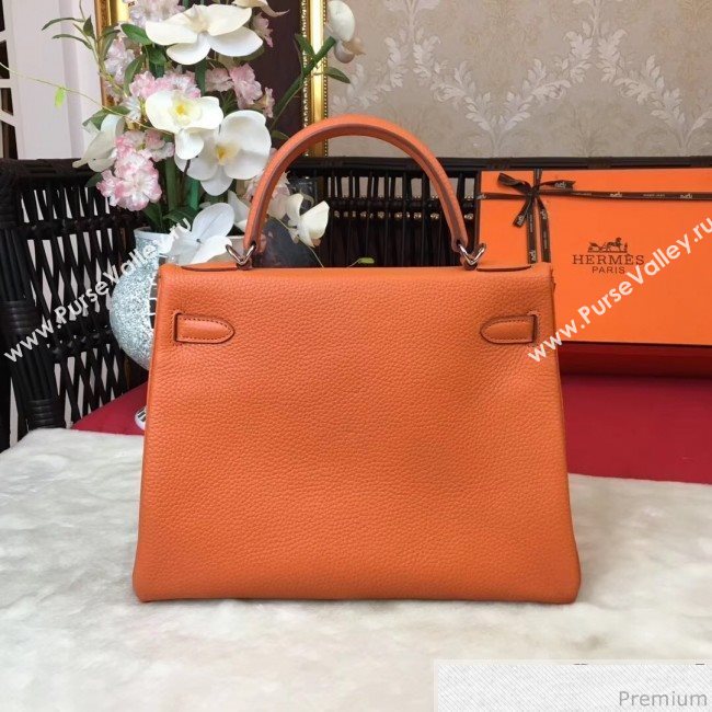 Hermes Kelly 32cm in Original Togo Leather Bag Orange (AMIN-9032753)