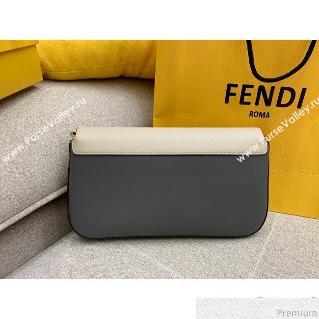 Fendi Baguette Studs Flap Shoulder Bag Grey 2019 (HS-9030635)