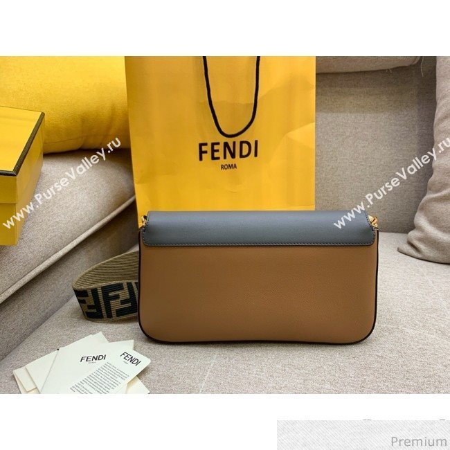 Fendi Baguette Studs Flap Shoulder Bag Light Brown 2019 (HS-9030633)