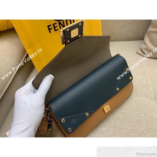 Fendi Baguette Studs Flap Shoulder Bag Light Brown 2019 (HS-9030633)