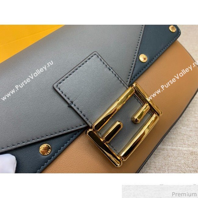 Fendi Baguette Studs Flap Shoulder Bag Light Brown 2019 (HS-9030633)