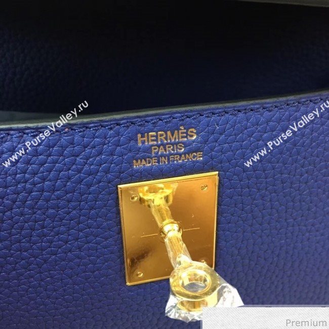 Hermes Kelly 32cm in Original Togo Leather Bag Royal Blue (AMIN-9032754)