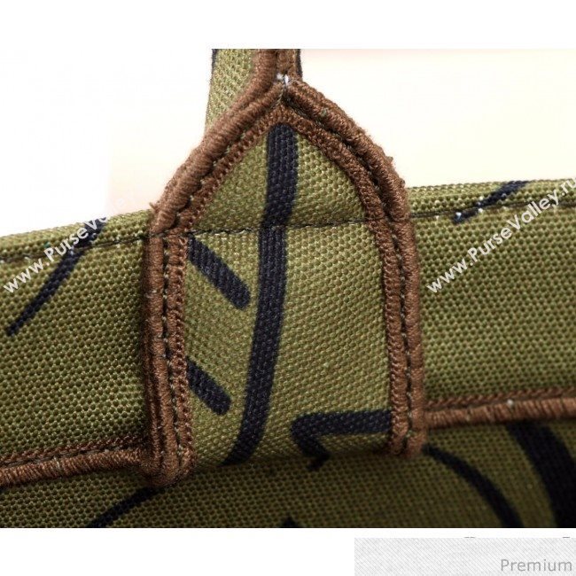 Dior Oblique Canvas Print Book Tote Green 2019 (BFS-9030636)