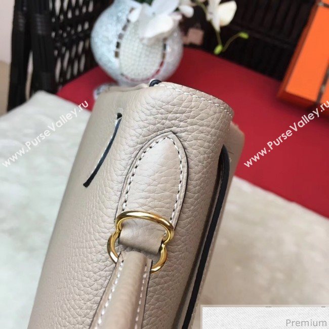 Hermes Kelly 32cm in Original Togo Leather Bag Light Grey (AMIN-9032755)