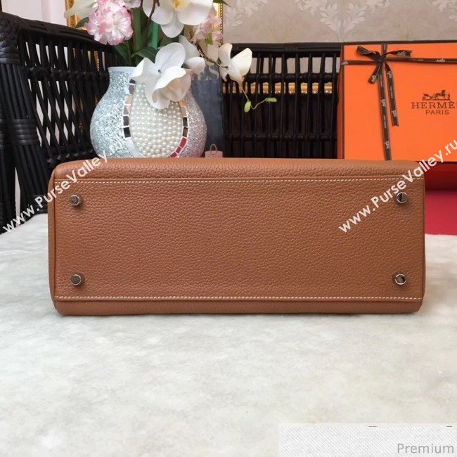 Hermes Kelly 32cm in Original Togo Leather Bag Brown (AMIN-9032757)