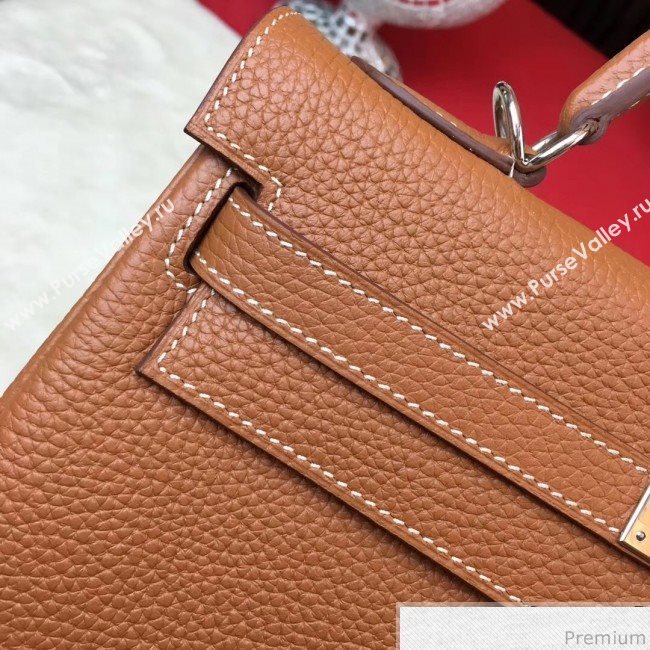 Hermes Kelly 32cm in Original Togo Leather Bag Brown (AMIN-9032757)