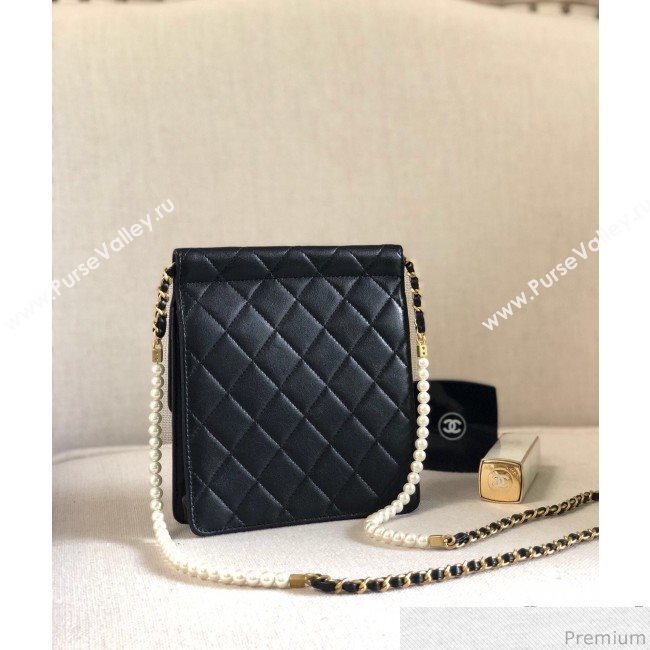 Chanel Pearl Flap Bag AS0580 Black 2019 (YD-9041104)