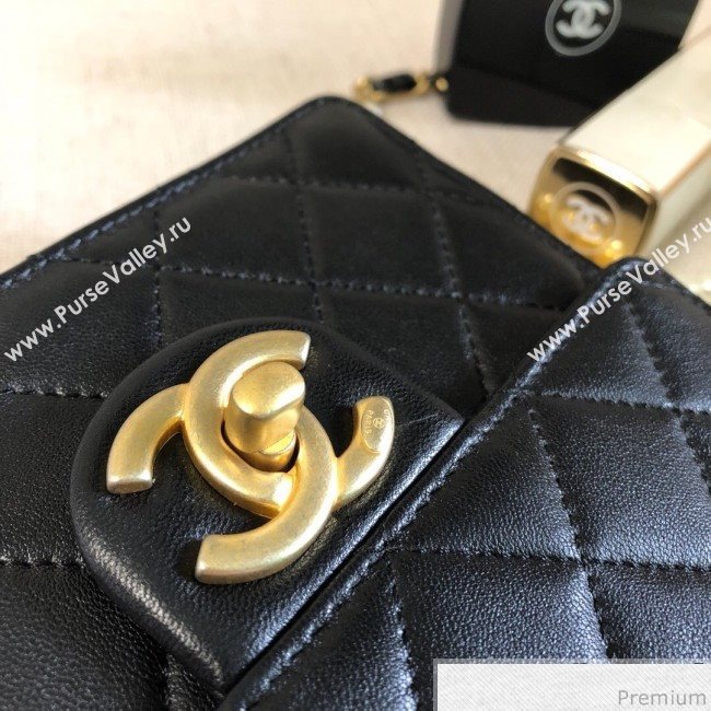 Chanel Pearl Flap Bag AS0580 Black 2019 (YD-9041104)
