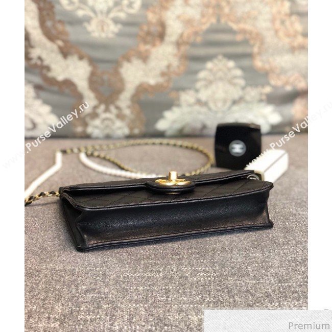 Chanel Pearl Flap Bag AS0582 Black 2019 (YD-9041105)