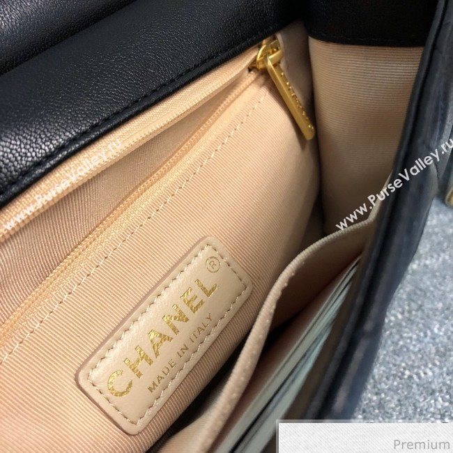 Chanel Pearl Flap Bag AS0582 Black 2019 (YD-9041105)