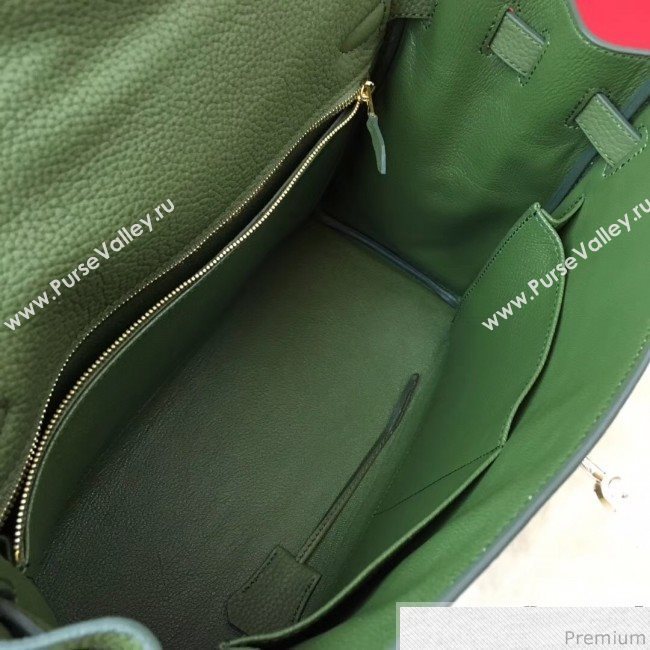Hermes Kelly 32cm in Original Togo Leather Bag Green (AMIN-9032759)