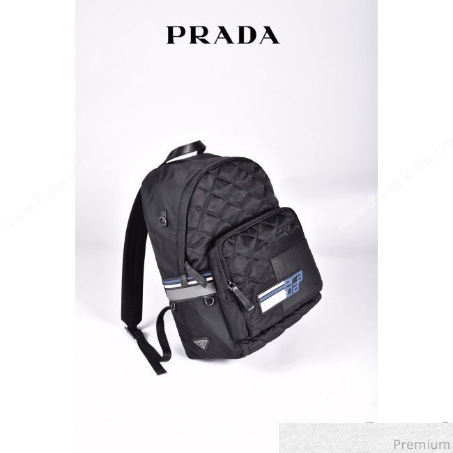 Prada Technical Fabric and Nylon Backpack 2VZ066 Black 2019 (LYP-9030706)