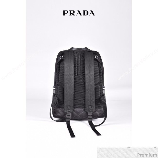 Prada Technical Fabric and Nylon Backpack 2VZ066 Black 2019 (LYP-9030706)