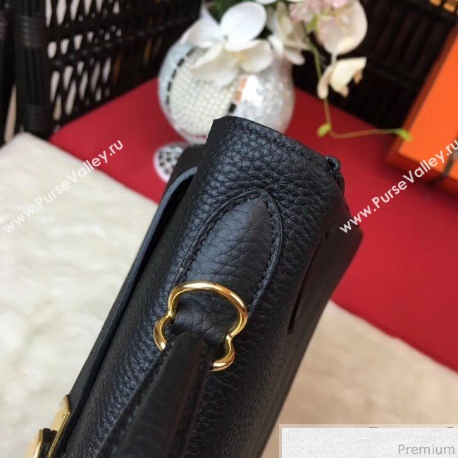 Hermes Kelly 32cm in Original Togo Leather Bag Black (AMIN-9032760)