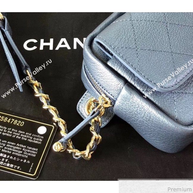 Chanel Metallic Leather Belt Bag/Waist Bag AS0142 Blue 2019 (KN-9041107)