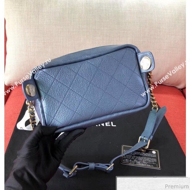 Chanel Metallic Leather Belt Bag/Waist Bag AS0142 Blue 2019 (KN-9041107)