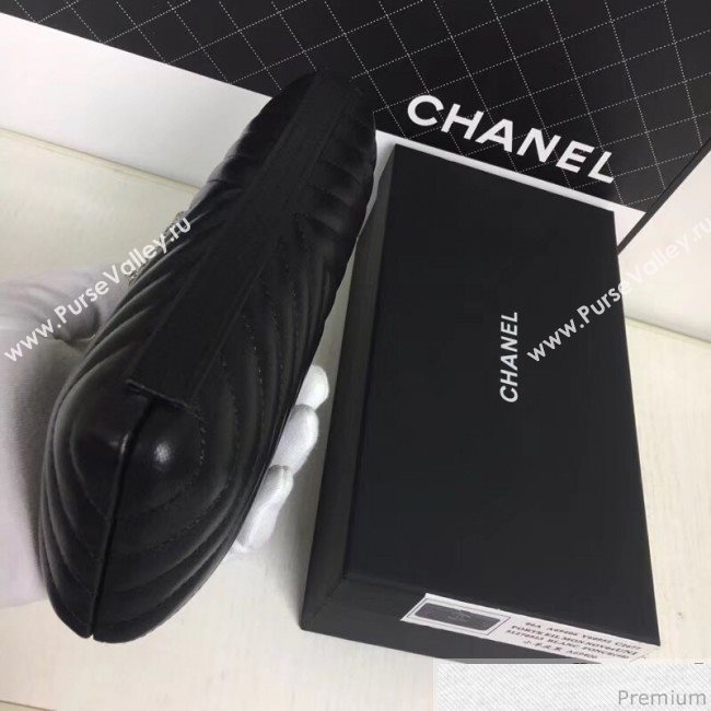 Chanel Lambskin CC Tassel Evening Clutch with Chain A69406 Black 2019 (XINX-9041109)