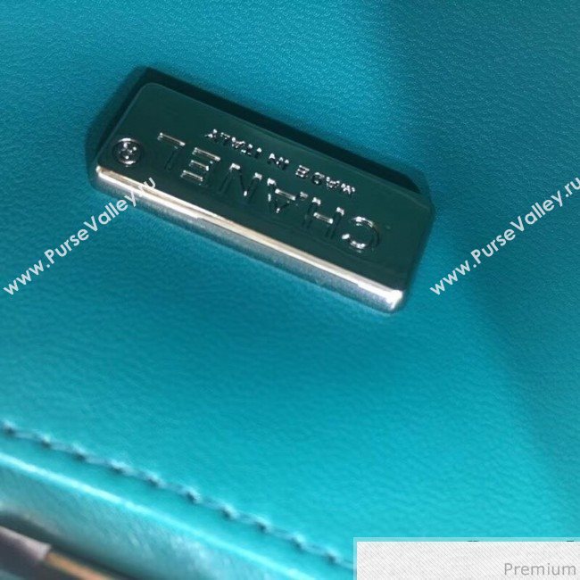 Chanel Lambskin CC Tassel Evening Clutch with Chain A69406 Turquoise 2019 (XINX-9041110)