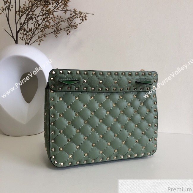 Valentino Monster Face Rockstud Spike Shoulder Bag Light Green/Yellow 2019 (JJ3-9030710)