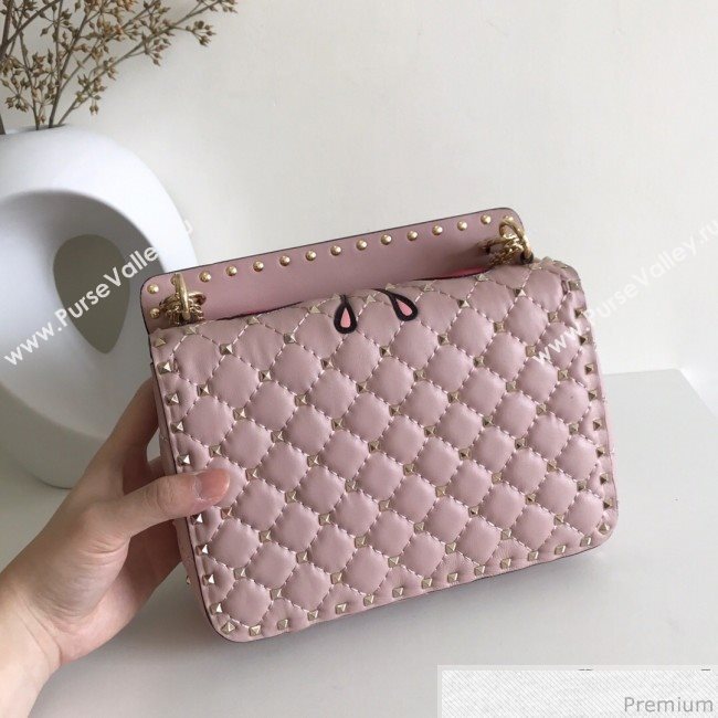 Valentino Monster Face Rockstud Spike Shoulder Bag Pink 2019 (JJ3-9030711)