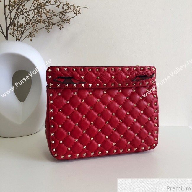 Valentino Monster Face Rockstud Spike Shoulder Bag Red 2019 (JJ3-9030712)