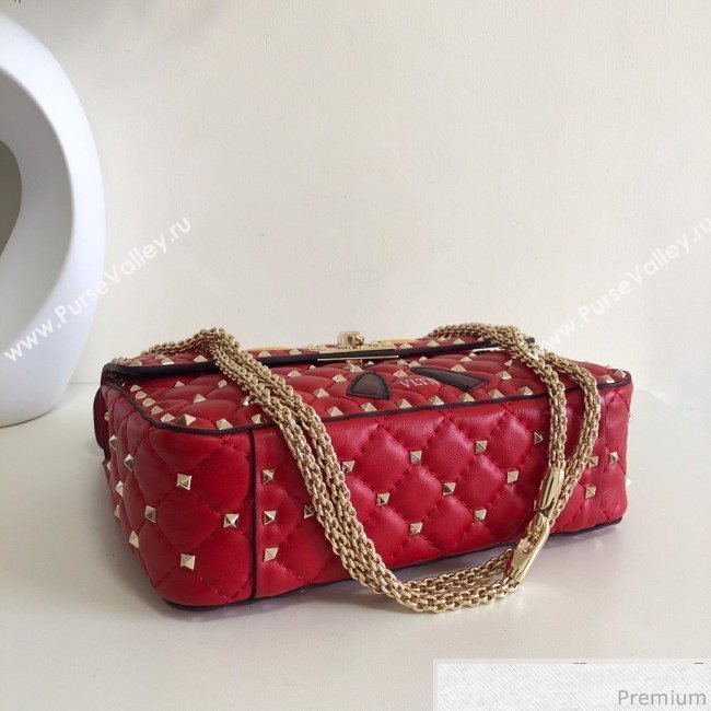 Valentino Monster Face Rockstud Spike Shoulder Bag Red 2019 (JJ3-9030712)