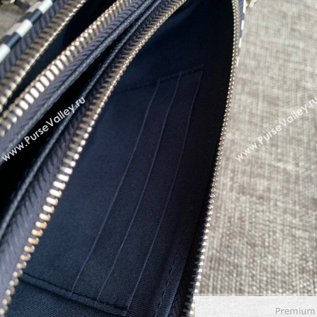 Chanel Vanity Grained Calfskin Clutch with Chain A84450 Navy Blue/White 2019 (SSZ-9041113)