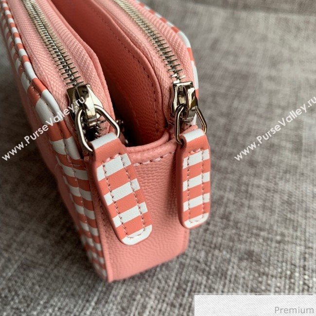 Chanel Vanity Grained Calfskin Clutch with Chain A84450 Light Pink 2019 (SSZ-9041114)