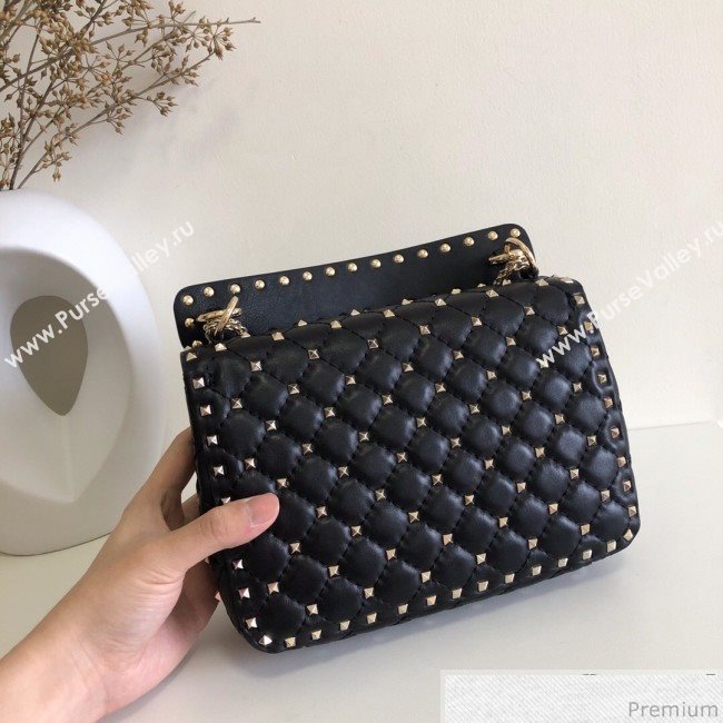 Valentino Monster Face Rockstud Spike Shoulder Bag Black 2019 (JJ3-9030713)
