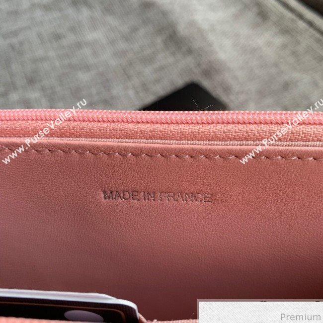 Chanel Vanity Grained Calfskin WOC Wallet on Chain A84451 Light Pink 2019 (SSZ-9041116)