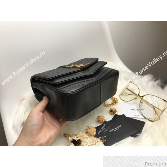 Saint Laurent Sulpice Small in Matelasse Lambskin 532662 Black 2019 (KTS-9030714)