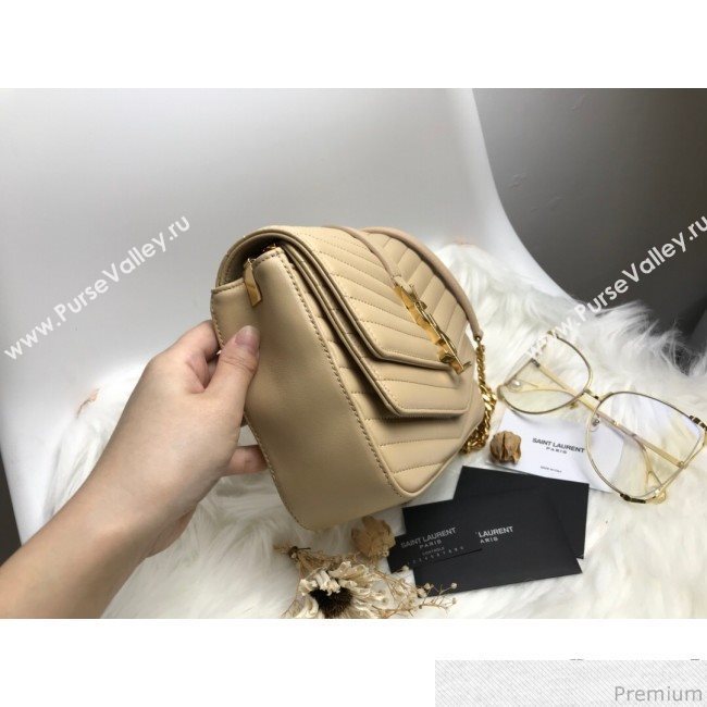 Saint Laurent Sulpice Small in Matelasse Lambskin 532662 Beige 2019 (KTS-9030716)