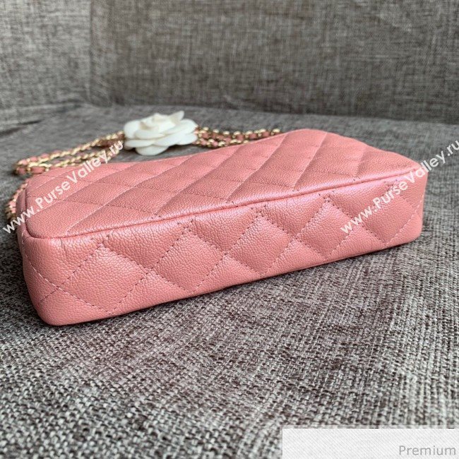 Chanel Grained Calfskin Classic Clutch with Chain A82527 Pink 2019 (SSZ-9041118)