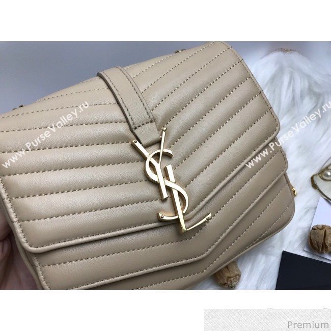 Saint Laurent Sulpice Small in Matelasse Lambskin 532662 Beige 2019 (KTS-9030716)