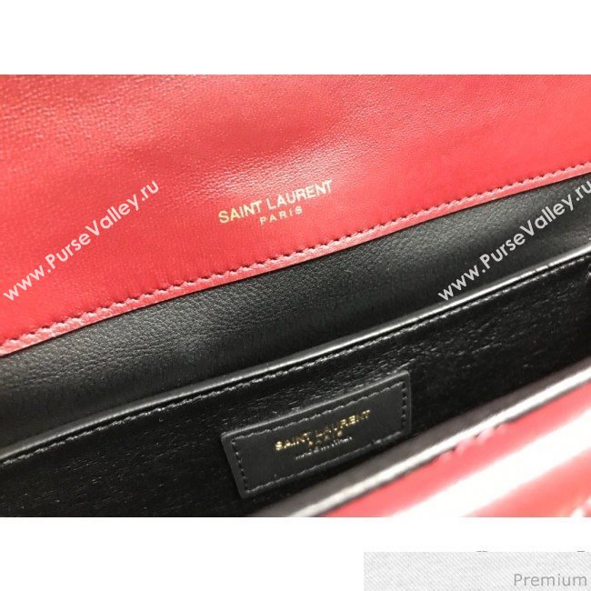 Saint Laurent Sulpice Small in Matelasse Lambskin 532662 Burgundy 2019 (KTS-9030717)