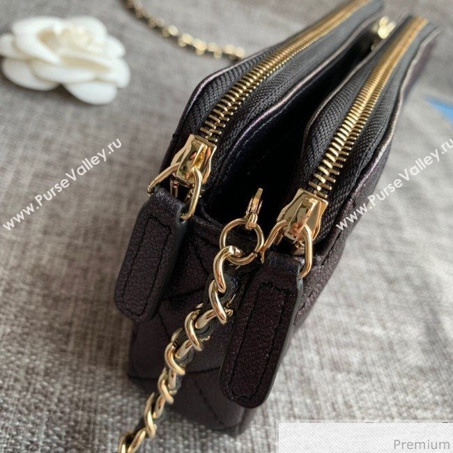 Chanel Grained Calfskin Classic Clutch with Chain A82527 Black 2019 (SSZ-9041120)