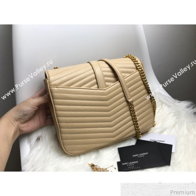 Saint Laurent Sulpice Medium in Matelasse Lambskin 532652 Beige 2019 (KTS-9030718)