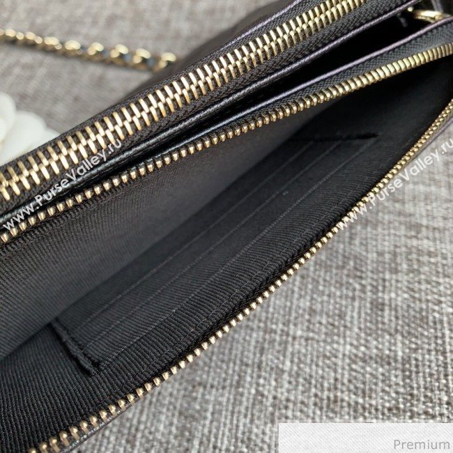 Chanel Grained Calfskin Classic Clutch with Chain A82527 Black 2019 (SSZ-9041120)